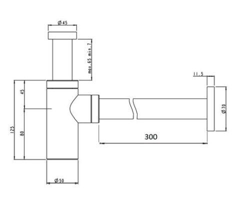 Alternative view of ΣΙΦΩΝΙ ΝΙΠΤΗΡΟΣ ΜΙΝΙΜΑΛ BRUSHED NICKEL PICCADILLY
