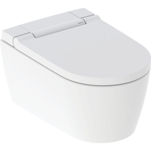 ΛΕΚΑΝΗ ΚΡΕΜΑΣΤΗ AQUACLEAN SELA RIMLESS ΜΕ SOFT CLOSE ΚΑΠΑΚΙ ΛΕΥΚΗ ΜΑΤ GEBERIT