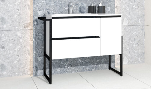 ΜΕΤΑΛΙΚΗ ΒΑΣΗ ΓΙΟΡΚ 90cm ΣΕΤ 4 ΤΕΜΑΧΙΩΝ ΧΡΩΜΑ GLOSS ΛΕΥΚΟ