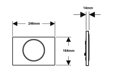 ΠΛΑΚΕΤΑ GEBERIT SIGMA 10 115.758.16.5 ΜΑΥΡΗ ΜΑΤ 2 ΠΛΑΚΕΤΑ GEBERIT SIGMA 10 115.758.16.5 ΜΑΥΡΗ ΜΑΤ