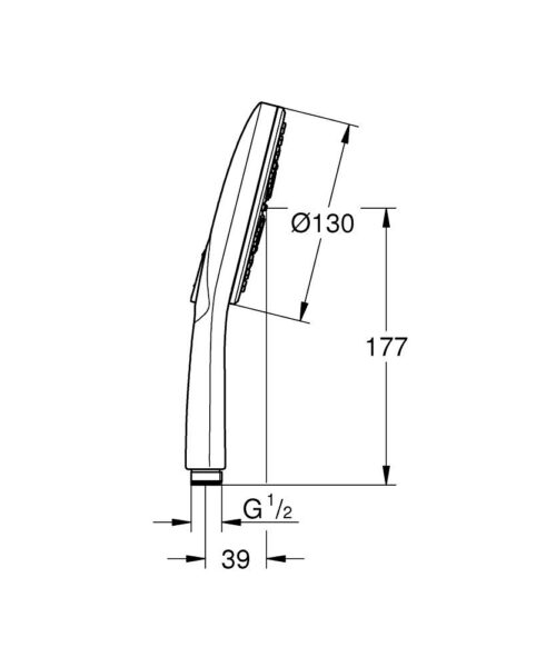 Alternative view of ΤΗΛΕΦΩΝΟ ΝΤΟΥΖ RAINSHOWER SMARTACTIVE 130 3 ΡΟΩΝ 26574DC0 SUPERSTEEL GROHE