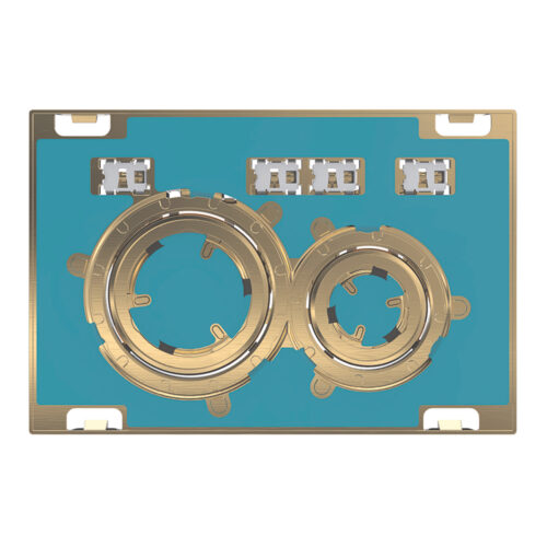 ΠΛΑΚΕΤΑ GEBERIT SIGMA 21 115.652.00.1 ΤΥΦΛΗ BRASS