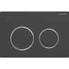 ΠΛΑΚΕΤΑ GEBERIT OMEGA 20 115.085.14.1 ΜΑΥΡΗ ΜΑΤ / ΧΡΩΜΕ ΓΥΑΛΙΣΤΕΡΟ