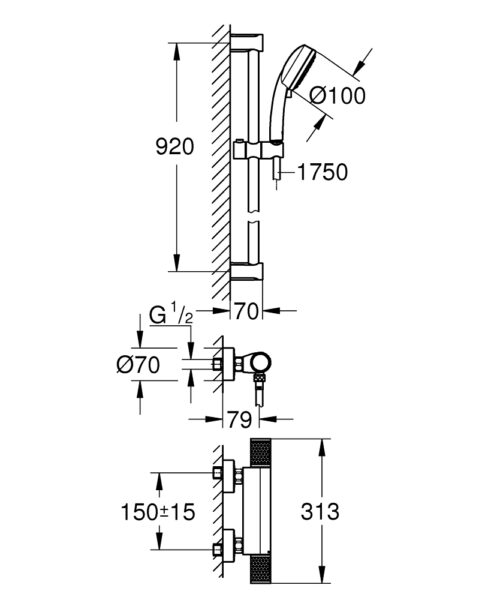 ΣΕΤ ΝΤΟΥΖ GROTHERM 1000 PERFORMANCE ΜΕ ΘΕΡΜΟΣΤΑΤΙΚΗ ΜΠΑΤΑΡΙΑ 34835000 ΧΡΩΜΕ GROHE 2 ΣΕΤ ΝΤΟΥΖ GROTHERM 1000 PERFORMANCE ΜΕ ΘΕΡΜΟΣΤΑΤΙΚΗ ΜΠΑΤΑΡΙΑ 34835001 ΧΡΩΜΕ GROHE