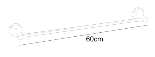 Alternative view of ΠΕΤΣΕΤΟΘΗΚΗ ΜΟΝΗ 60cm INOX 304 4030-G1 BRUSHED GOLD BRONZE
