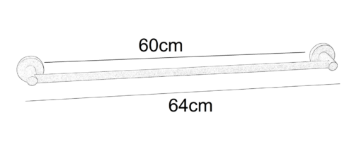 Alternative view of ΠΕΤΣΕΤΟΘΗΚΗ ΜΟΝΗ 64cm FAIRMONT MH08-40-AA ΛΕΥΚΗ ΜΑΤ BRONZE