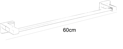 Alternative view of ΠΕΤΣΕΤΟΘΗΚΗ ΜΟΝΗ Ι 60cm LUGANO 40X6-MM ΜΑΥΡΗ ΜΑΤ