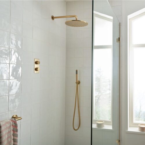 ΣΕΤ ΤΗΛΕΦΩΝΟ ΛΟΥΤΡΟΥ ΜΕ ΠΑΡΟΧΗ BRUSHED GOLD PVD VADO