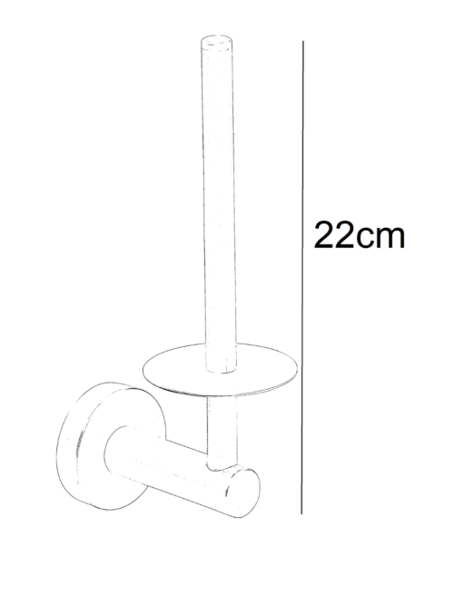Alternative view of ΧΑΡΤΟΘΗΚΗ ΑΝΟΙΧΤΗ ΚΑΘΕΤΗ INOX 304 BRUSHED GOLD BRONZE