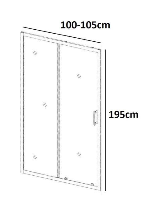 Alternative view of ΚΑΜΠΙΝΑ ΙΣΙΑ FF512 100-105x195cm ΣΥΡΟΜΕΝΗ ΔΙΑΦΑΝΟ ΚΡΥΣΤΑΛΛΟ ΜΑΥΡΗ ΜΑΤ PICCADILLY