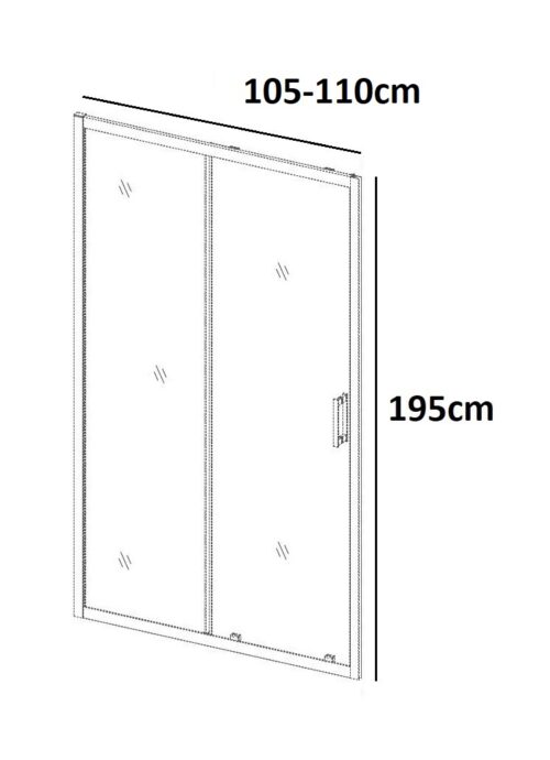 Alternative view of ΚΑΜΠΙΝΑ ΙΣΙΑ FF512 105-110x195cm ΣΥΡΟΜΕΝΗ ΔΙΑΦΑΝΟ ΚΡΥΣΤΑΛΛΟ ΜΑΥΡΗ ΜΑΤ PICCADILLY