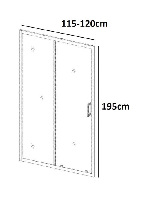 Alternative view of ΚΑΜΠΙΝΑ ΙΣΙΑ FF512 115-120x195cm ΣΥΡΟΜΕΝΗ ΔΙΑΦΑΝΟ ΚΡΥΣΤΑΛΛΟ ΜΑΥΡΗ ΜΑΤ PICCADILLY