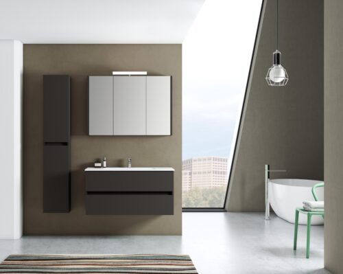 ΒΑΣΗ ΜΠΑΝΙΟΥ COSMOS 100cm ΚΡΕΜΑΣΤΗ ANTHRACITE GREY PICCADILLY