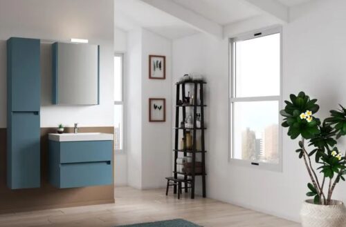 ΒΑΣΗ ΜΠΑΝΙΟΥ COSMOS 60cm ΚΡΕΜΑΣΤΗ PACIFIC BLUE PICCADILLY