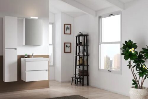 ΒΑΣΗ ΜΠΑΝΙΟΥ COSMOS 60cm ΚΡΕΜΑΣΤΗ ΛΕΥΚΗ PICCADILLY