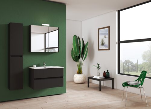 ΒΑΣΗ ΜΠΑΝΙΟΥ COSMOS 80cm ΚΡΕΜΑΣΤΗ ANTHRACITE GREY PICCADILLY