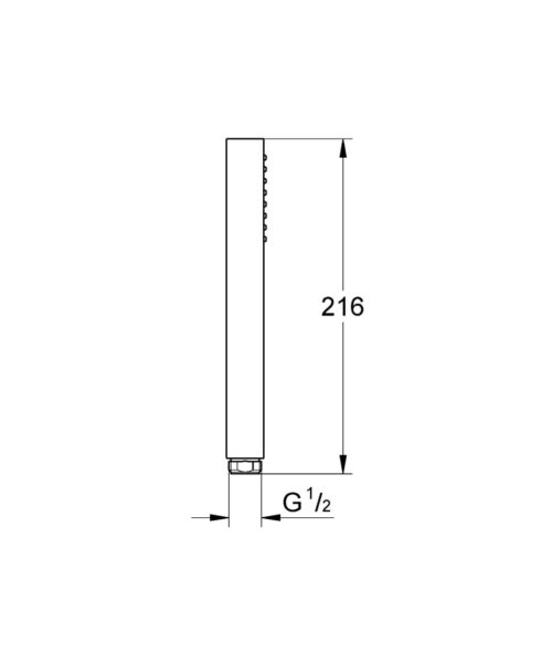 Alternative view of ΤΗΛΕΦΩΝΟ ΛΟΥΤΡΟΥ RAINSHOWER AQUA CUBE STICK 26885DC0 SUPERSTEEL GROHE