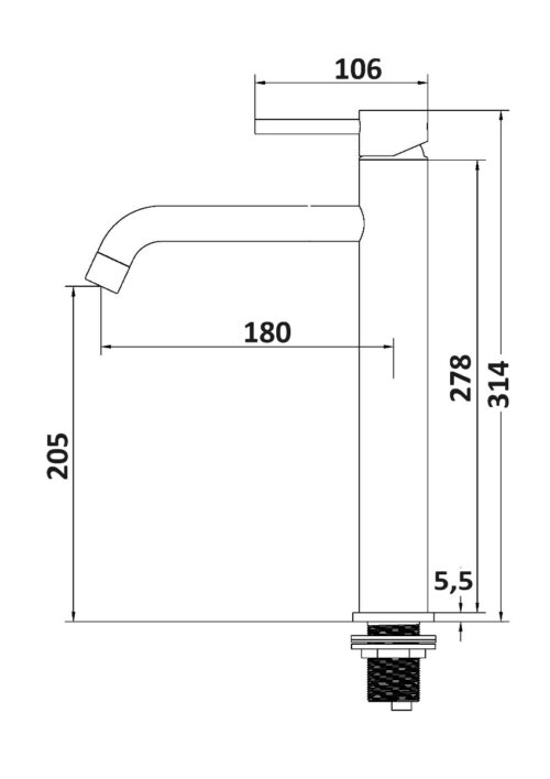 Alternative view of ΜΠΑΤΑΡΙΑ ΝΙΠΤΗΡΟΣ MC ΨΗΛΗ BRUSHED INOX PICCADILLY