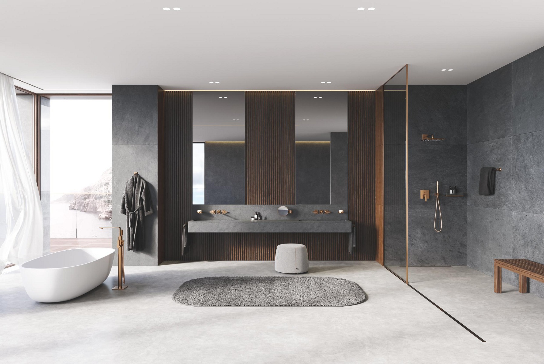 ΤΗΛΕΦΩΝΟ ΛΟΥΤΡΟΥ RAINSHOWER AQUA STICK 26866DL0 BRUSHED WARM SUNSET GROHE 3