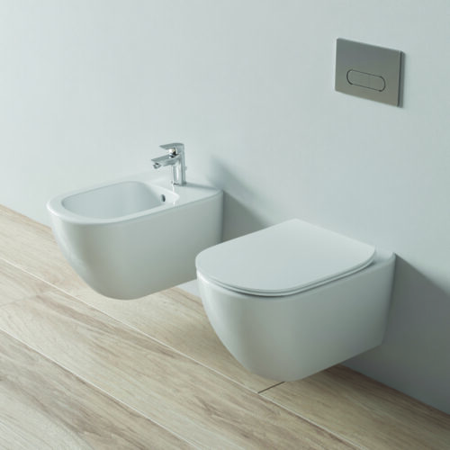 ΣΕΤ ΛΕΚΑΝΗ ΚΡΕΜΑΣΤΗ TESI II AQUABLADE HF ΜΕ ΚΑΛΥΜΜΑ SOFT CLOSE ΛΕΥΚΟ IDEAL