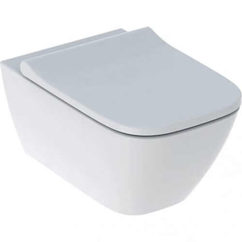 Alternative view of ΣΕΤ ΛΕΚΑΝΗ ΚΡΕΜΑΣΤΗ SMYLE SQUARE 49cm RIMFREE ΜΕ ΚΑΛΥΜΜΑ SLIM SOFT CLOSE ΛΕΥΚΟ GEBERIT