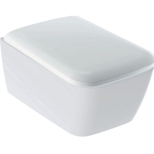 1116030012 1116050004 ΣΕΤ ΛΕΚΑΝΗ ΚΡΕΜΑΣΤΗ ICON SQUARE RIMFREE ΜΕ ΚΑΛΥΜΜΑ SOFT CLOSE ΛΕΥΚΟ GEBERIT