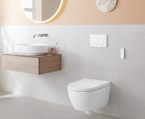 ΛΕΚΑΝΗ ΚΡΕΜΑΣΤΗ AQUACLEAN ALBA RIMLESS ΜΕ SOFT CLOSE ΚΑΠΑΚΙ GEBERIT