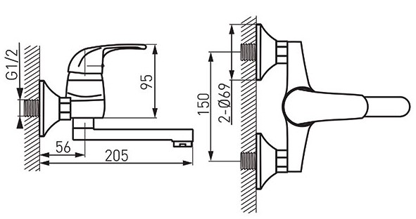 BVA3 <ul>
<li>Μηχανισμός κεραμικών δίσκων</li>
<li>Τοποθέτηση σε τοίχο</li>
<li>Περιστρεφόμενο στόμιο με φίλτρο M24x1</li>
<li>G½ απόσταση έκκεντρης σύνδεσης 150 ± 20mm</li>
</ul>
<p><img src="https://b2b.karag.gr/media/wysiwyg/product_ferro/BVA3-sxedio.jpg" alt="" width="485" height="256" /></p>