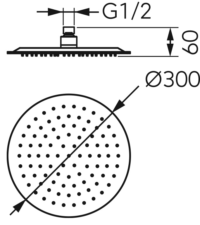 DSN07 <ul>
<li>Διάσταση Ø30 cm</li>
<li>Σύστημα εύκολης αφαίρεσης των αλάτων</li>
<li>Υποδοχή G½ με σφαιρική άρθρωση</li>
</ul>
<p><img src="https://b2b.karag.gr/media/wysiwyg/product_ferro/DSN07-sxedio.jpg" alt="" width="299" height="335" /></p>