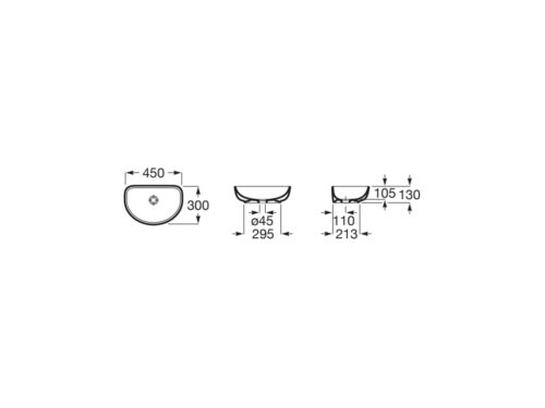 a327c10080 2 ΝΙΠΤΗΡΑΣ OPTICA 45x30cm ΜΑΥΡΟΣ ΜΑΤ ΕΛΕΥΘΕΡΗΣ ΤΟΠΟΘΕΤΗΣΗΣ ROCA