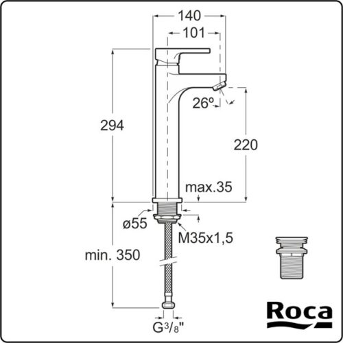 Alternative view of ΜΠΑΤΑΡΙΑ ΝΙΠΤΗΡΟΣ AROLA COLD START ΨΗΛΗ ΧΡΩΜΕ ROCA