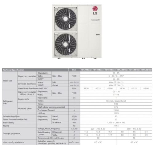 Alternative view of Αντλία Θερμότητας LG THERMA V