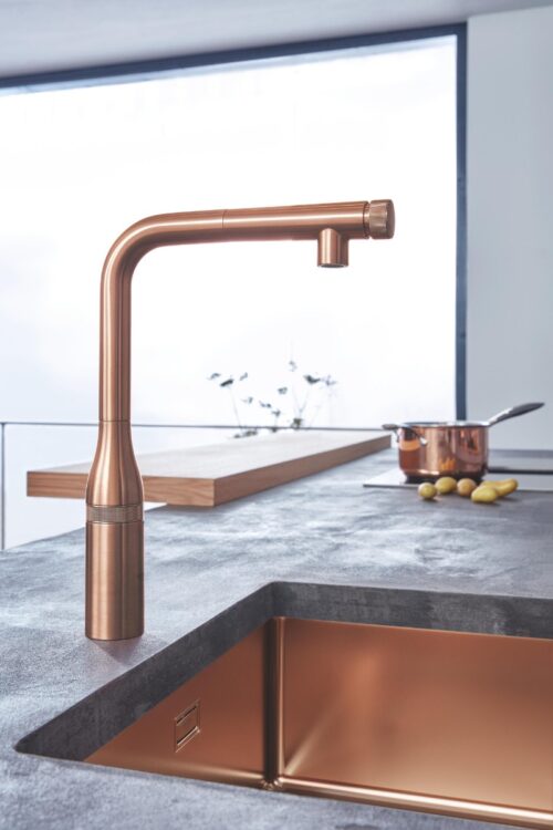 ΜΠΑΤΑΡΙΑ ΝΕΡΟΧΥΤΗ  ESSENCE SMARTCONTROL ΜΕ ΝΤΟΥΖ 31615DL0 BRUSHED WARM SUNSET GROHE