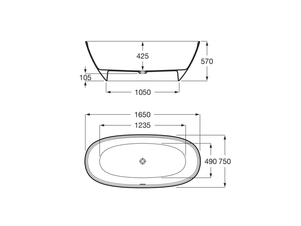 a248470000 22 ΜΠΑΝΙΟ ARIANE 160x75 ΕΛΕΥΘΕΡΗΣ ΤΟΠΟΘΕΤΗΣΗΣ ΛΕΥΚΟ ROCA