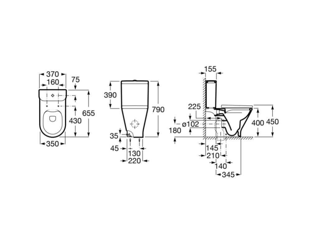 a3410n0000 tec ΚΑΖΑΝΑΚΙ THE GAP ROUND ΜΕ ΜΗΧΑΝΙΣΜΟ 4,5/3L ΛΕΥΚΟ ROCA