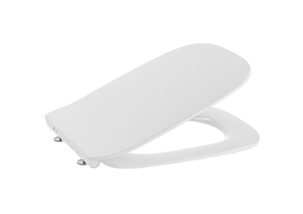 ΚΑΠΑΚΙ ΛΕΚΑΝΗΣ DEBBA SQUARE SOFT CLOSE SLIM ΛΕΥΚΟ ROCA