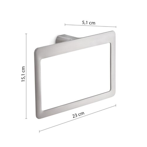 Alternative view of ΚΡΙΚΟΣ ΠΕΤΣΕΤΑΣ ΟΡΘΟΓΩΝΙΟΣ PIRINEI PI70 BRUSHED INOX GEDY