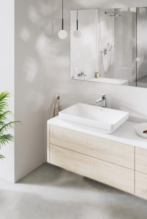 ΜΠΑΤΑΡΙΑ ΝΙΠΤΗΡΟΣ CUBEO ΨΗΛΗ ΧΡΩΜΕ GROHE