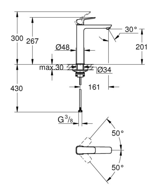 ΜΠΑΤΑΡΙΑ ΝΙΠΤΗΡΟΣ CUBEO ΨΗΛΗ ΧΡΩΜΕ GROHE 8 1301020210 tech ΜΠΑΤΑΡΙΑ ΝΙΠΤΗΡΟΣ CUBEO ΨΗΛΗ ΧΡΩΜΕ GROHE