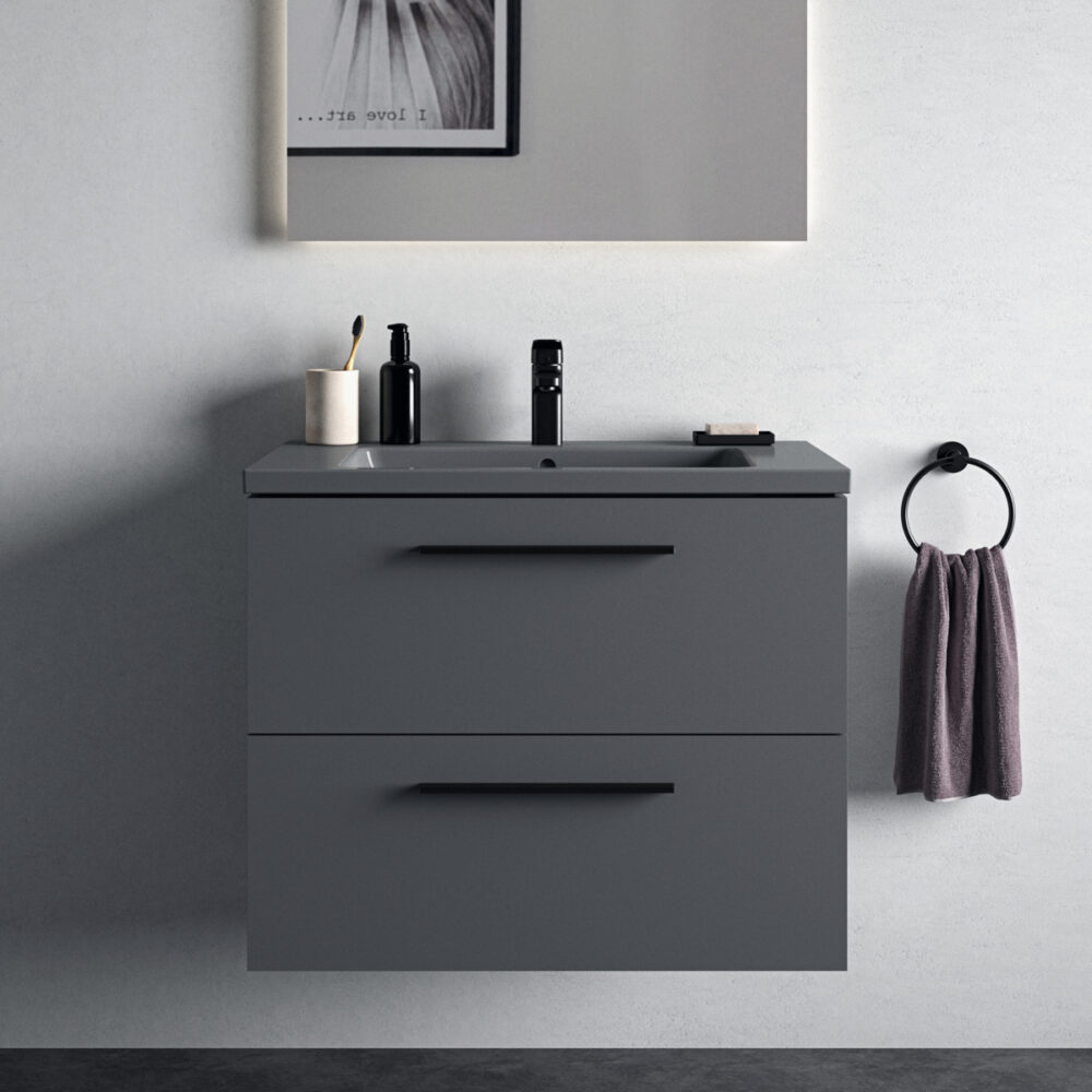 ΒΑΣΗ ΕΠΙΠΛΟΥ ΜΠΑΝΙΟΥ I.LIFE B 80 QUARTZ GREY ΜΑΤ IDEAL