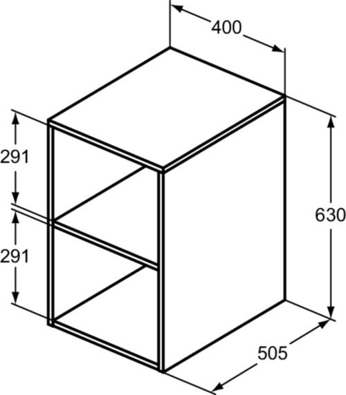 2015300010 tech ΝΤΟΥΛΑΠΑ ΡΑΦΙΕΡΑ ΚΡΕΜΑΣΤΗ I.LIFE B 40x63cm QUARTZ GREY MAT IDEAL