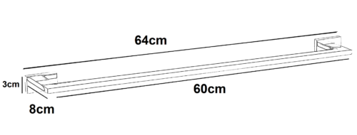 40g1 10 1 1 ΠΕΤΣΕΤΟΘΗΚΗ ΜΟΝΗ 60cm GENESIS 40G1-11 BRUSHED NICKEL BRONZE