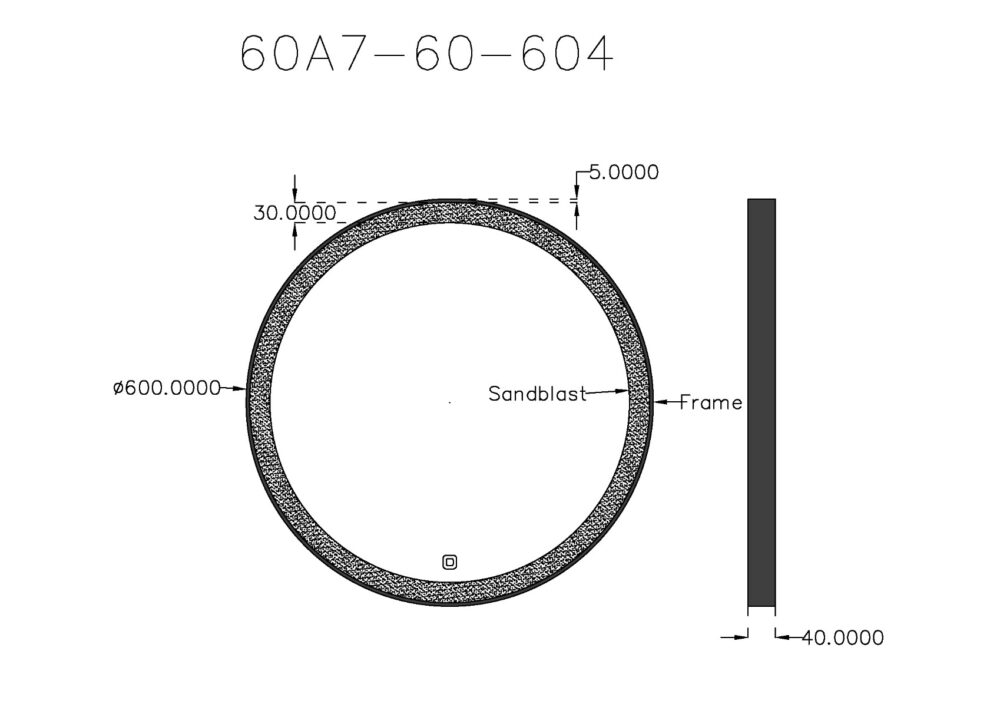 2013100076 tech ΚΑΘΡΕΠΤΗΣ LUNAR ΣΤΡΟΓΓΥΛΟΣ Φ60 ΜΕ LED ΜΑΥΡΟ ΜΑΤ BRONZE ART