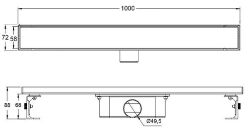 4004015402 tech 1 ΚΑΝΑΛΙ ΚΑΙ ΣΧΑΡΑ ΝΤΟΥΖΙΕΡΑΣ ΑΝΑΣΤΡΕΦΟΜΕΝΗ INOX 304 100cm ΧΡΩΜΕ
