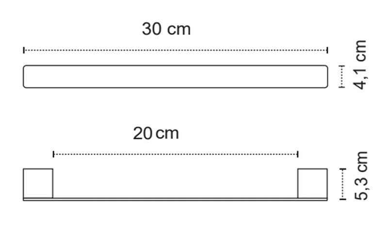 8230 <ul>
<li>Διάσταση: 30 cm</li>
<li><span style="font-weight: 400;">Η τοποθέτηση μπορεί να γίνει με ταινία 3Μ VHB ή με βίδες</span></li>
<li>Εγγύηση 20 ετών</li>
</ul>
<p><img src="https://b2b.karag.gr/media/wysiwyg/product_bagno_2024/8230.jpg" alt="" width="452" height="280" /></p>