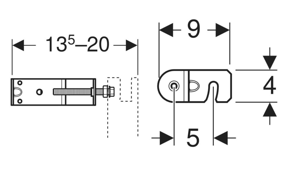 4004015409 tech ΣΕΤ ΣΤΕΡΕΩΣΗΣ ΤΟΙΧΟΥ ΓΥΨΟΣΑΝΙΔΑΣ DUOFIX BASIC 111.839.00.2 GEBERIT