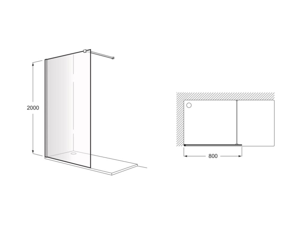 district df 800 t technical drawings tf mob tecn ΚΑΜΠΙΝΑ ΣΤΑΘΕΡΗ 80x200cm DISTRICT ΚΡΥΣΤΑΛΛΟ ΔΙΑΦΑΝΟ ΜΑΥΡΟ ROCA
