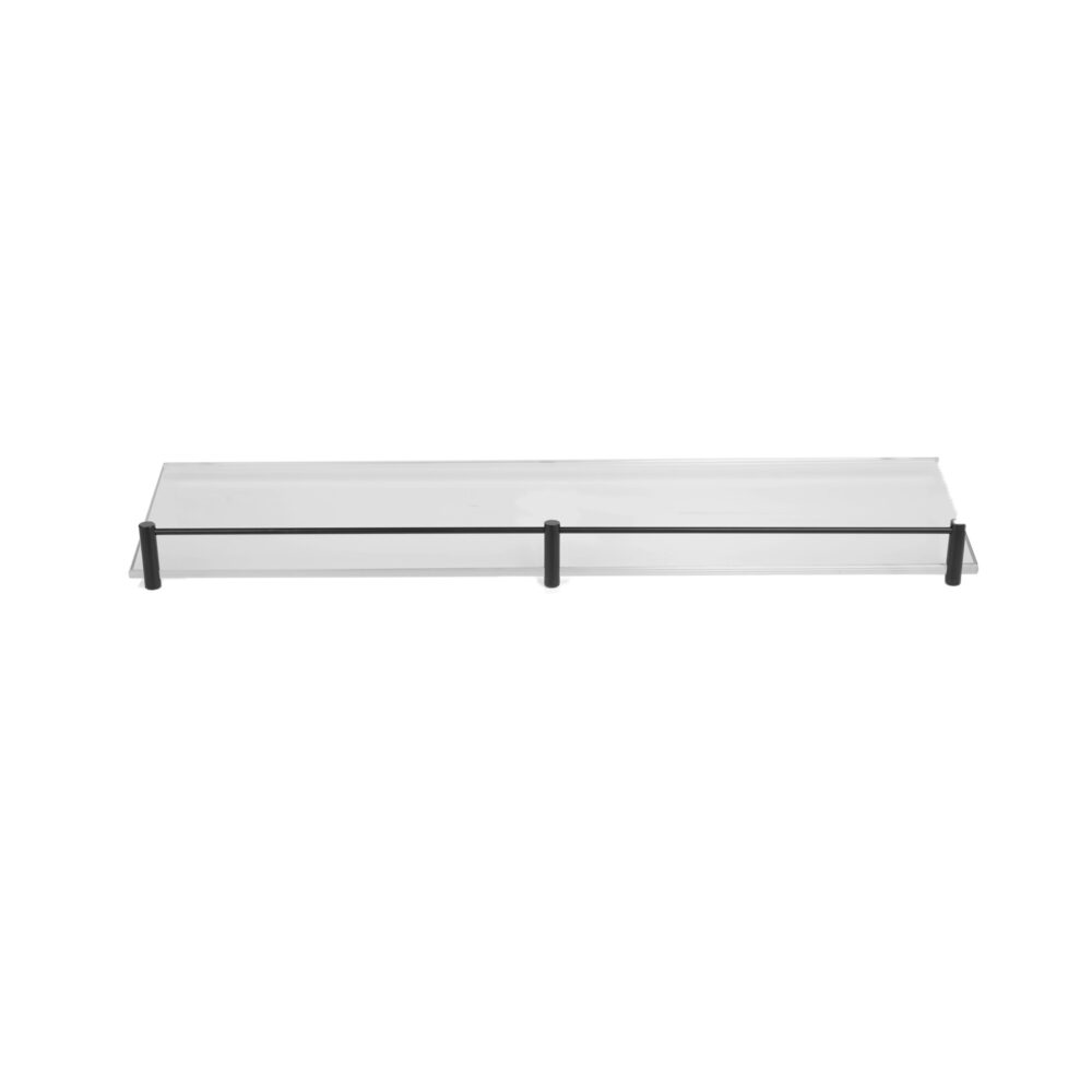 Εταζέρα γυάλινη MENSOLE 0655 55 Μαύρη ματ KARAG 50cm 3800201581899 065555
