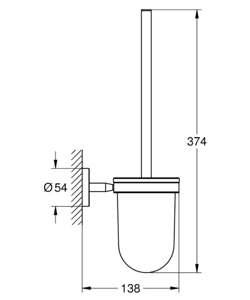 ΠΙΓΚΑΛ ΤΟΙΧΟΥ BAU COSMOPOLITAN ΧΡΩΜΕ GROHE 8 1403030074 tec ΠΙΓΚΑΛ ΤΟΙΧΟΥ BAU COSMOPOLITAN ΧΡΩΜΕ GROHE