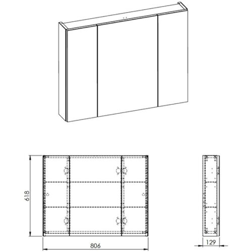 ΚΑΘΡΕΠΤΗΣ ΕΠΙΠΛΟΥ ΜΠΑΝΙΟΥ VICTORIA 80cm ΜΕ ΑΠΛΙΚΑ ROCA 6 2005110000 tech ΚΑΘΡΕΠΤΗΣ ΕΠΙΠΛΟΥ ΜΠΑΝΙΟΥ VICTORIA 80cm ΜΕ ΑΠΛΙΚΑ ROCA